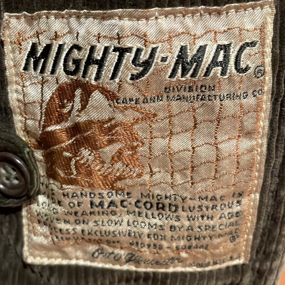 Vintage Mighty Mac “Utopian” Corduroy Coat WITH restoration - Picture 2 of 14